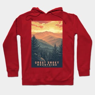 Great Smoky Mountains national park travel poster Hoodie